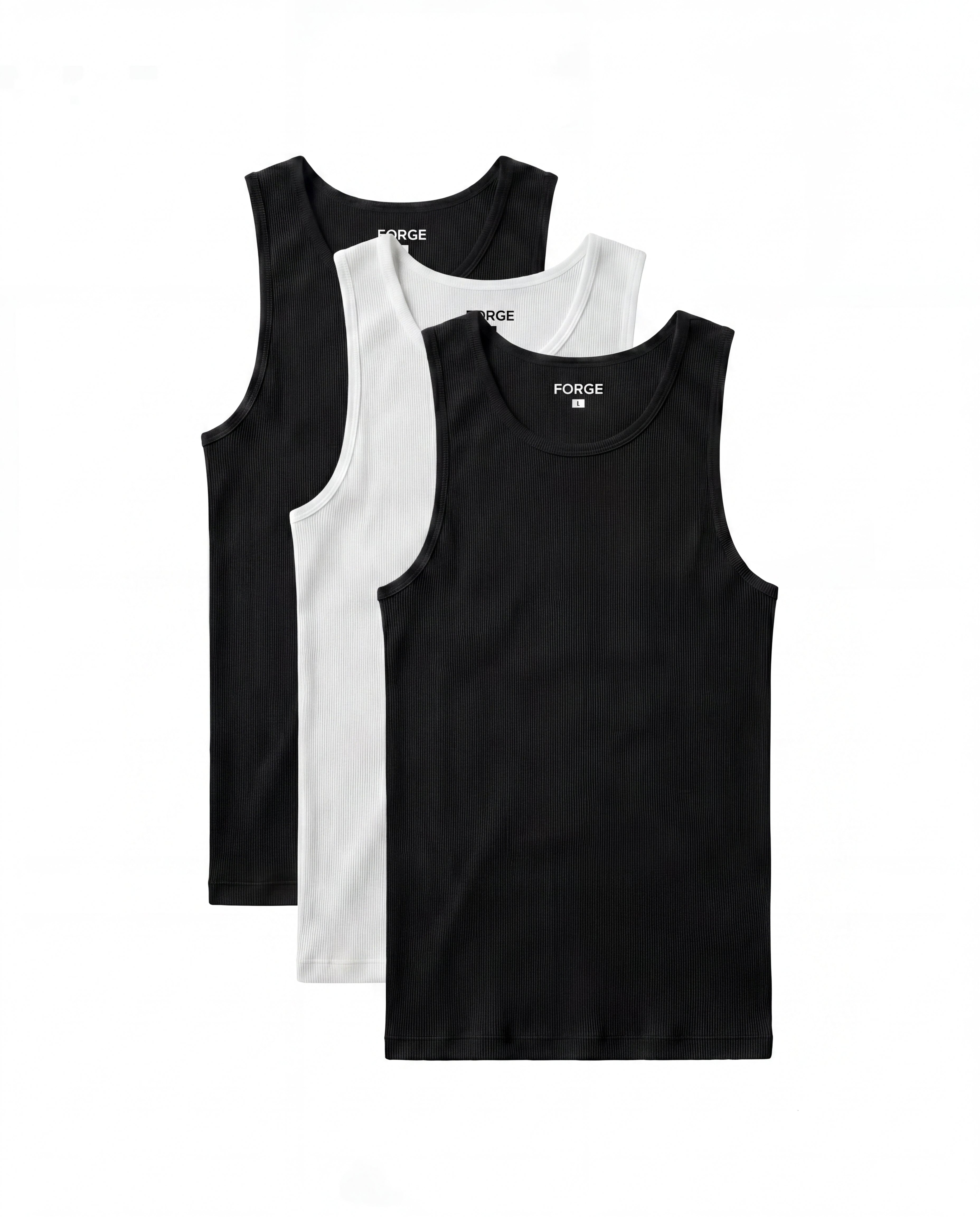 Sculpt Tank — 3-Pack (2 Black + 1 White)
