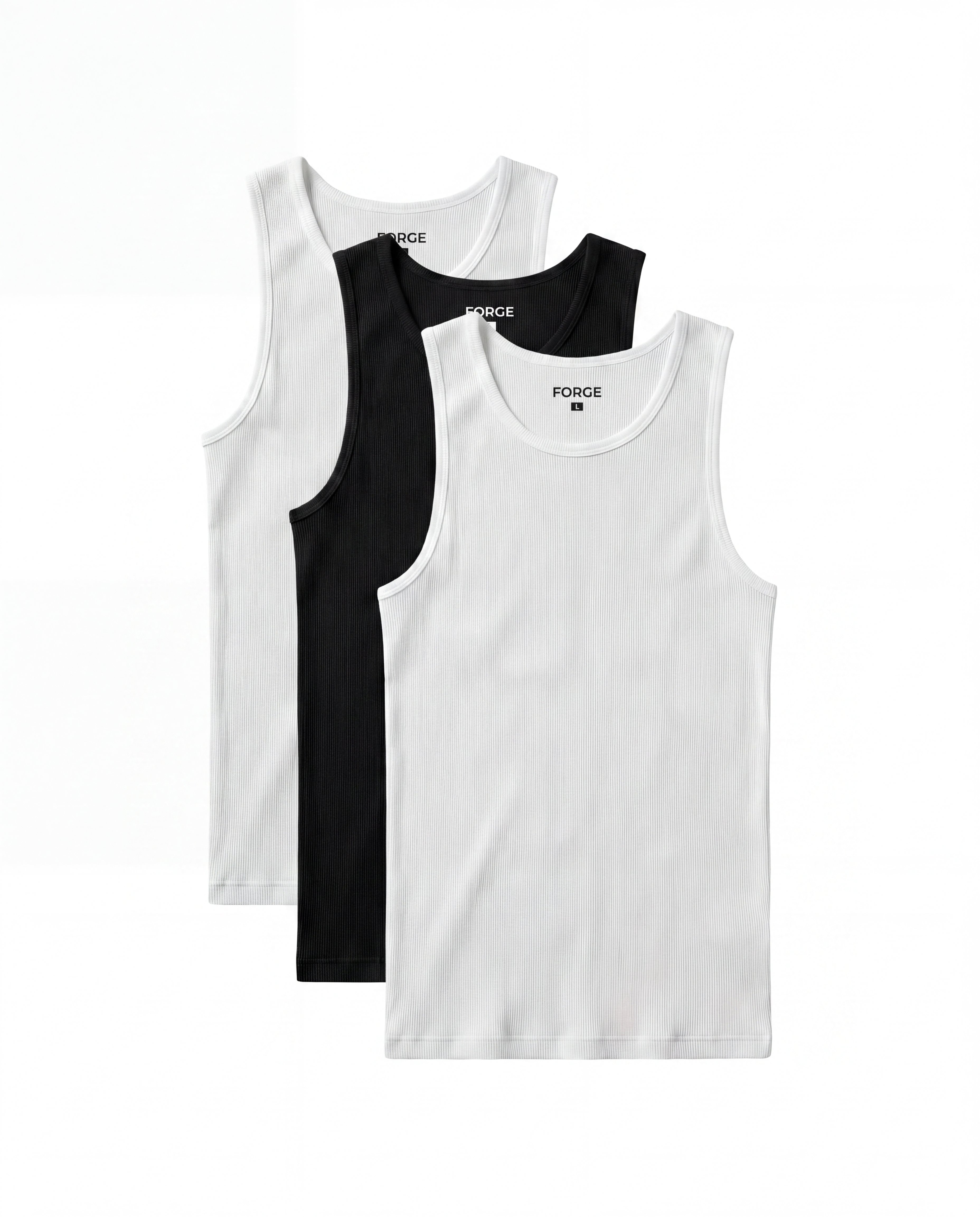 Sculpt Tank — 3-Pack (2 White + 1 Black)