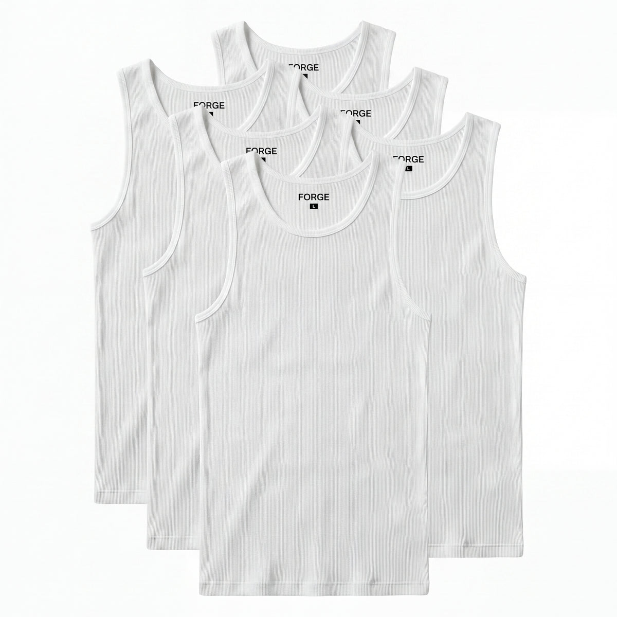 Débardeur sculptant — Lot de 6 (blanc ×6)